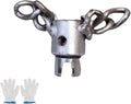 Flex-Shaft Sewer Descaling Chain, Multi-Purpose PVC Pipe Maintenance Tool, Push-Type Rotary Cable Sewer Dredge, Oil Stains in Pipeline Blocks Drilling Tools, Suitable for 16mm Spring