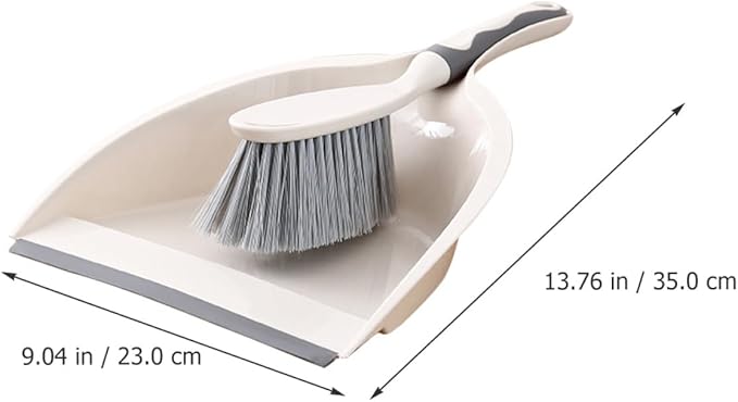 Toyvian Mini Desktop Broom and Dustpan Set, 2pcs Household Cleaning Accessory for Office and Home Use, Portable Handheld Whisk Broom with Dustpan for Keyboard and Sofa Cleaning