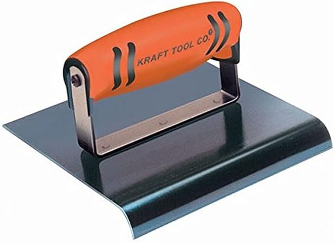 Kraft Tool CF596PF 3/8-Inch Radius Blue Steel Hand Edger with ProForm Handle, 9 x 6-Inch