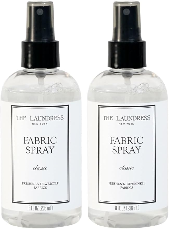 The Laundress Classic Fabric Spray,Wrinkle Release Spray,Upholstery and Linen-Spray,Fabric Refresher,Clean Laundry Scent,8 Fl Oz,(Pack of 2)