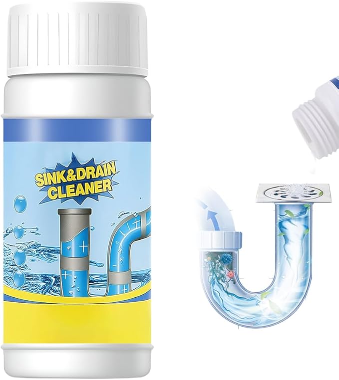 Sink and Drain Cleaner, Multi-functional Pipeline Dredging Agent, Sink Drain Cleaning Powder for Kitchen,Bathroom,Toilet,Pipe Maintenance (1)