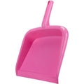 SPARTA Large Handheld Dustpan with Hanging Hole, Heavy-Duty Plastic Dustpan with Wide Lip for Countertops and Surfaces, Plastic, 10 Inches, Pink, (Pack of 12)