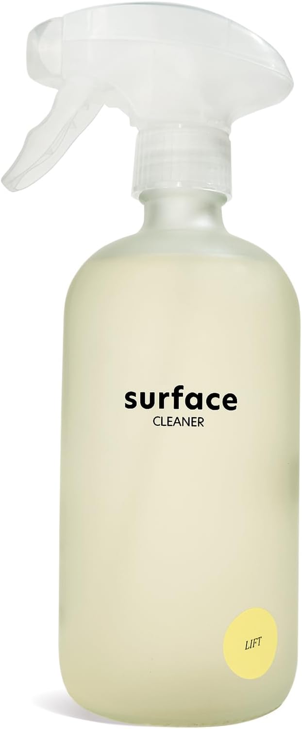 Everneat Probiotic Surface Cleaner – Cleans for Days, Refillable, Non-Toxic | Glass Spray Bottle | Rosemary, Lemongrass, Lemon EO | 1 oz Concentrate (Just Add Water)