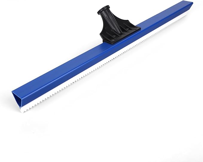 23.6in/60cm Epoxy Squeegee with 0.16in/0.4cm Notched Teeth, Floor Squeegee for Self Leveling Cement Urethane Epoxy Floor Tool for Garage Driveway Wall Applications