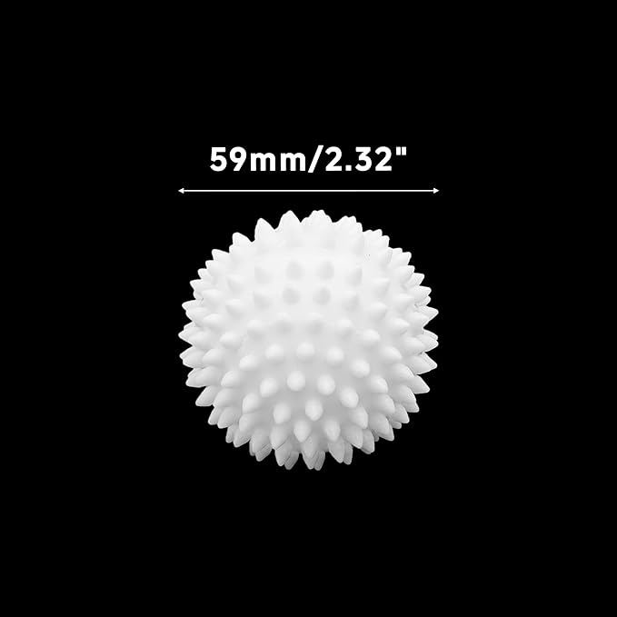 6PCS 2.3 Inch Laundry Dryer Balls, Reusable Drying Balls for Clothes and Fabric Softening (Mixed Colors)