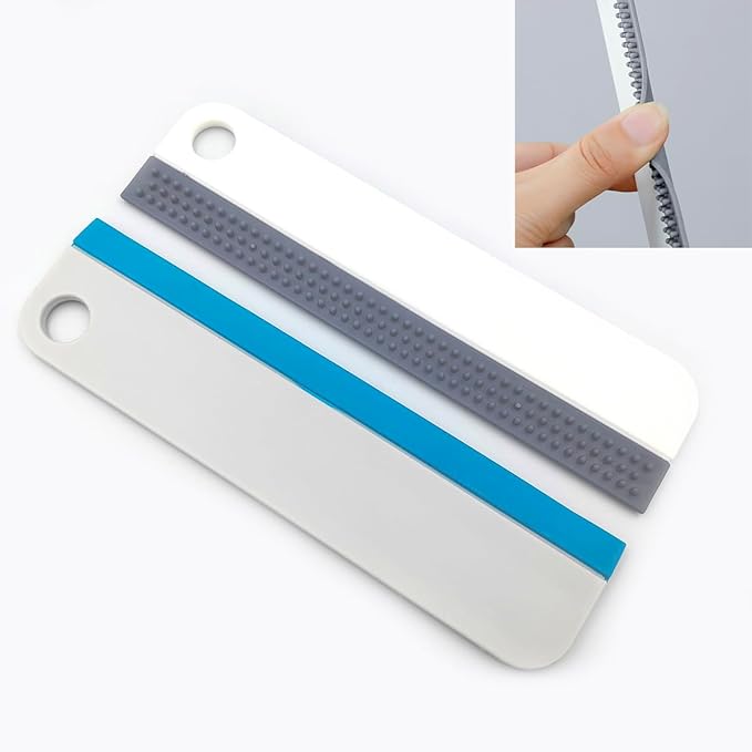 All-Purpose Mini Soft Rubber Window Squeegee Window Scrubber Scraper Glass Cleaning Squeegee Tool for Glass,Shower Door,Mirrors,Bathroom,Kitchen Countertops,Car Windshield (2)