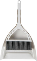 Mini Broom and Dustpan Set Small Dust pan and Brush Set Perfect for Desk Office Camping Dorm RV Essentials (White)