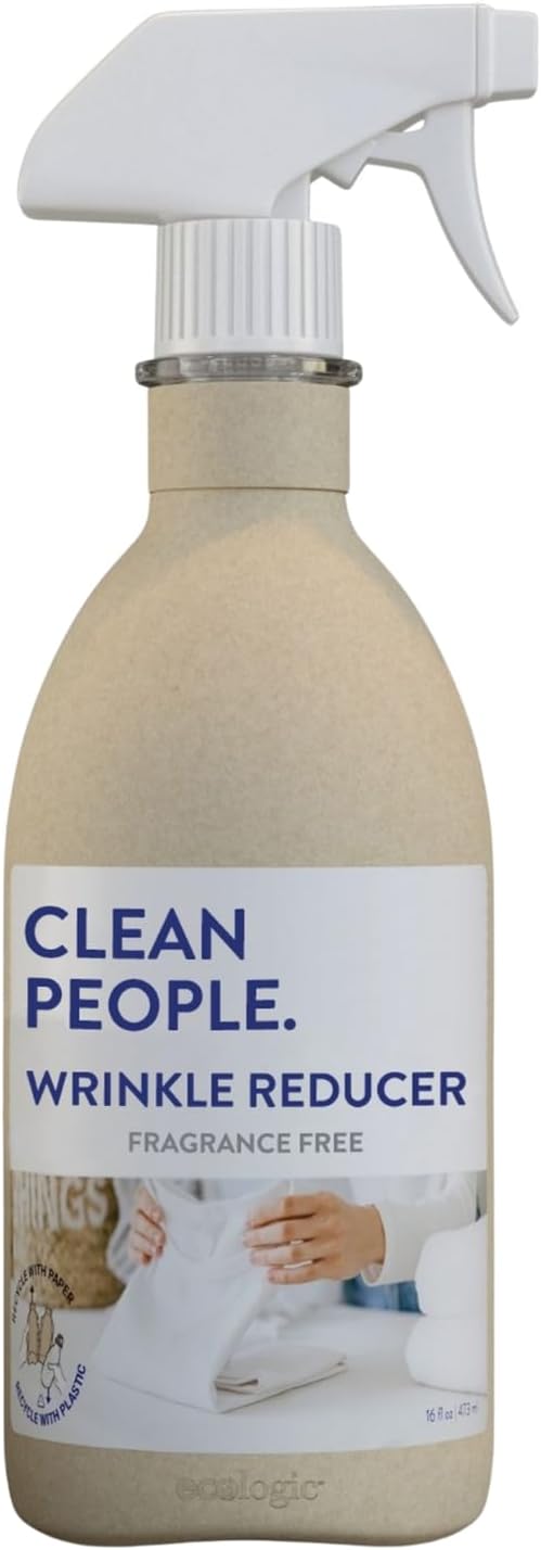 Clean People Wrinkle Reducer Spray - Clean Ingredients - Non-Toxic Formula - Removes Wrinkles, Static, and Odors - Unscented - Fabric Safe - 16oz…