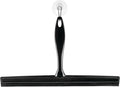 iDesign Bathroom Shower Squeegee with Wall Hook - Black/Clear