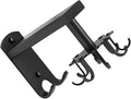 Zerodeko Rotatable 8-Claw Kitchen Utensil Hooks, Thickened Black Space Aluminum Wall Hooks for Hanging, 360° Swivel Multifunctional Hanging Organizer for Home Kitchen Storage