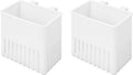 2PCS Silverware Drainer Drying Basket for Sink – Compact Kitchen Utensils Holder, Cutlery Storage Organizer with Cup, Dish Hanging Drain Rack for Forks, Spoons, Knives & Chopsticks (White, Plastic)
