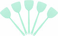 HARFINGTON 5pcs Fly Swatter 5.5"x4.9" Plastic Manual Heavy Duty Long Handle Fly Swatter for Home Indoor Outdoor, Green