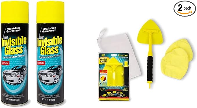 Invisible Glass Premium Glass Cleaners (91164-2PK) and Glass Cleaning Tool (95160)