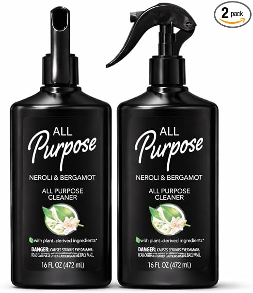 All Purpose Cleaner – Neroli & Bergamot Scent – 16 fl oz (472 mL) – Multi-Surface Household Cleaning Spray for Kitchen, Bathroom & Countertops – Fresh Citrus Botanical Formula (pack of 2)