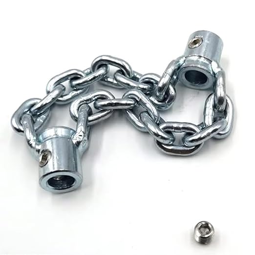 Flex‑Shaft Sewer Descaling Chain,Rotary Cable Sewer Dredge,Versatile PVC Pipe Oil Pollution in Pipeline Blocks Drilling Maintenance Tool Suitable for 16mm Spring (Silver)