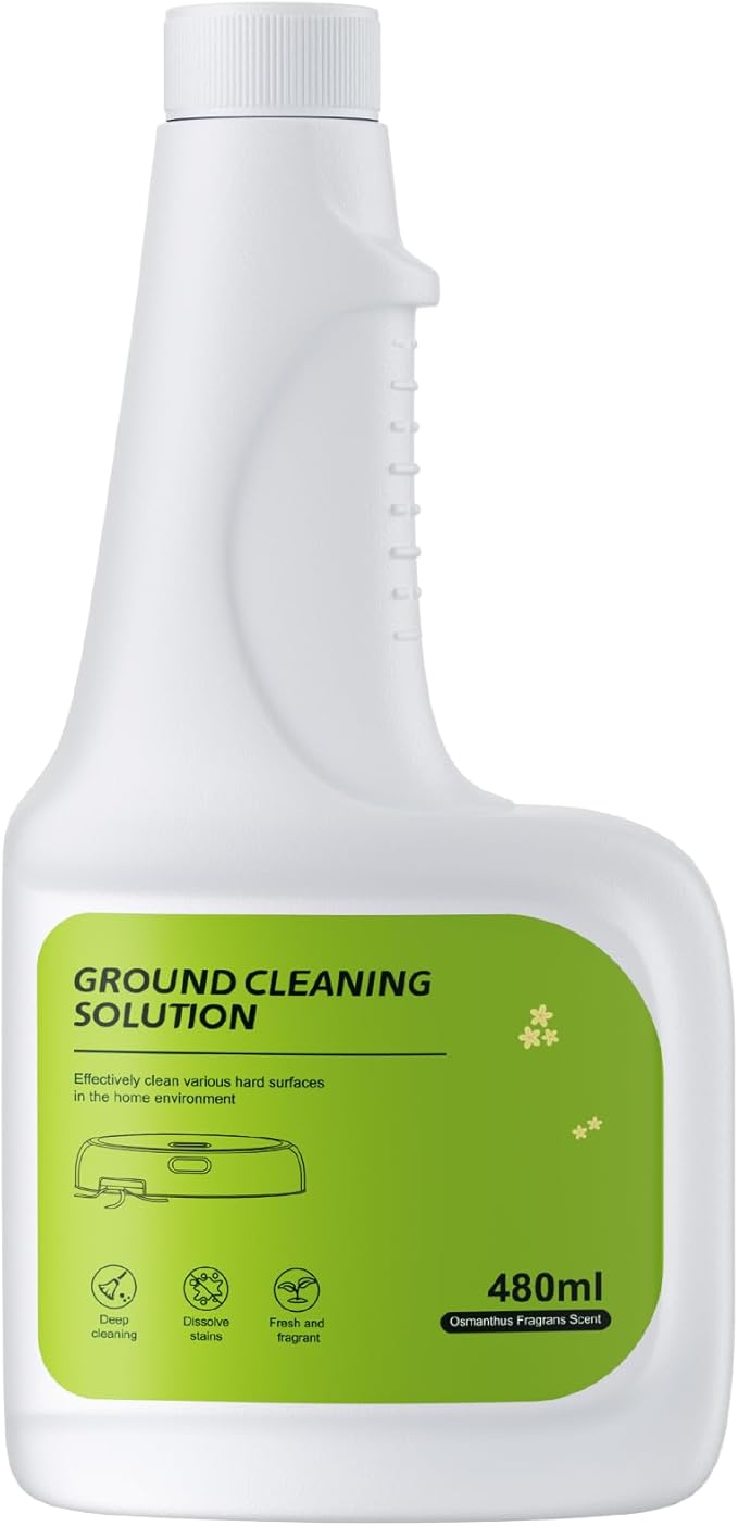 Floor Cleaning Solution, Dilution Ratio 1:200, 480 ml Osmanthus Scent Compatible with Eufy Cleaning Solution, Eco-Friendly, Plant-Based,Compatible with Omni C20, X8 Pro, X10 Omni, G series, L Series