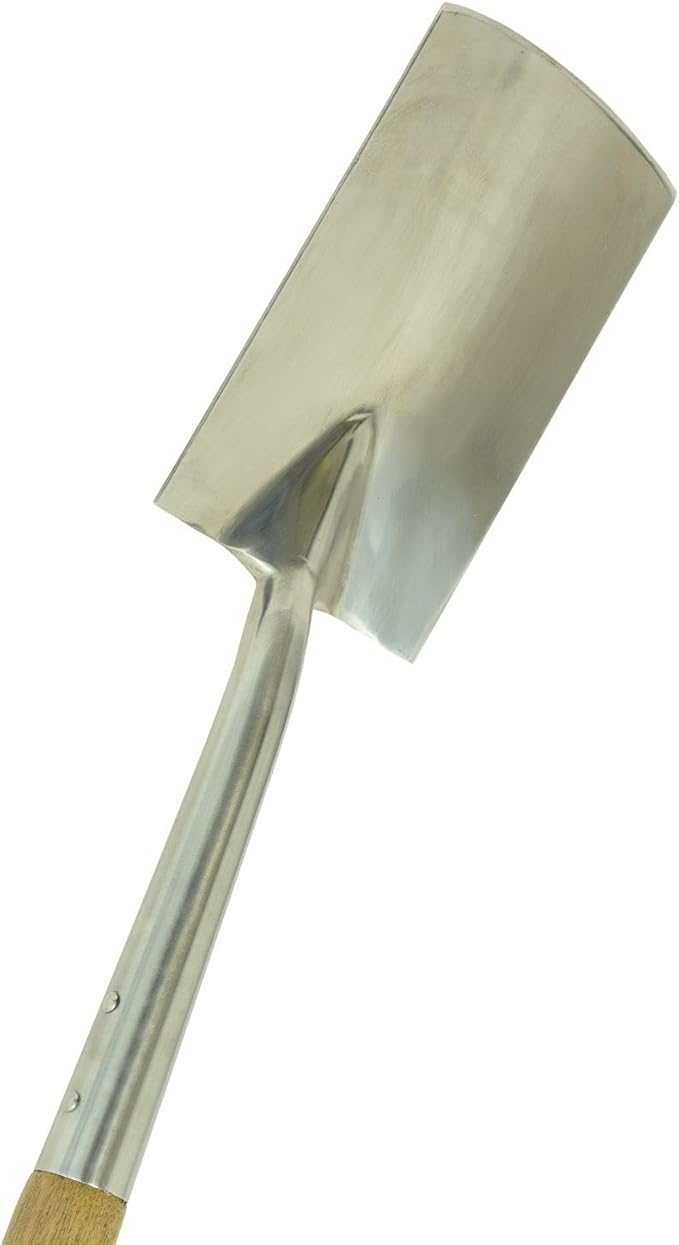 Spear & Jackson Traditional Stainless Border Spade, Mirror-Polished Stainless Steel Head, Weatherproofed Hardwood Shaft, Ergonomic Wishbone Handle
