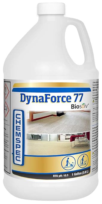 Chemspec Dynaforce 77 with Biosolv, Professional Carpet Cleaning Detergent for Commercial and Residential Carpet, 1 Gal (C-LF771G)