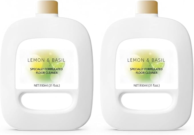 Floor Cleaning Solution Compatible With NARWAL Robot Vacuum And Mop Cleaner(Model Freo | Freo X Ultra). Residue & Streak Free.Deep Cleans For Multiple Hard Floors.LEMON & BASIL Scent(2 bottle)