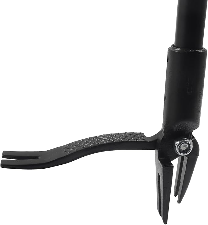 2Pcs Weed Puller Set, Stand up Weeder Weeding Tool, with Black Claw & Long Detachable Black Metal Handle, 46" Weed Remove Tool for Lawn & Garden, No Bending or Kneeling Required