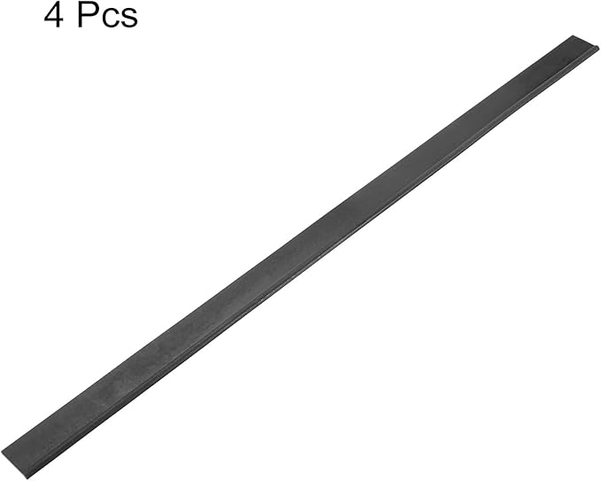 MECCANIXITY Replacement Squeegee Rubber for Window, Glass, Shower Doors, Tile Wall, 17.72 Inch, Black Pack of 4