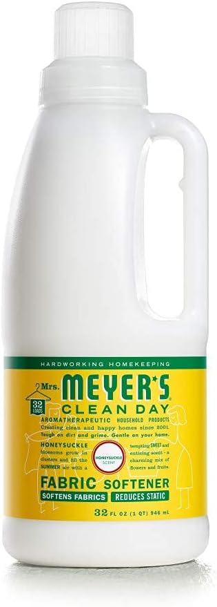 Liquid Fabric Softener, Made Without Parabens, Cruelty Free Formula, Honeysuckle Scent, 5-Packs