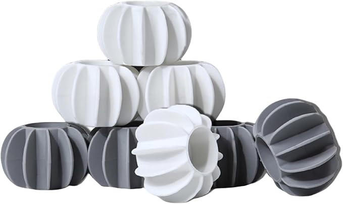 Laundry Balls Tangle Free for Washing Machines,Reusable Laundry Balls, Silicone Steamer Dryer Balls Washer Balls Laundry Balls (8pcs：4 White+4 Gray)