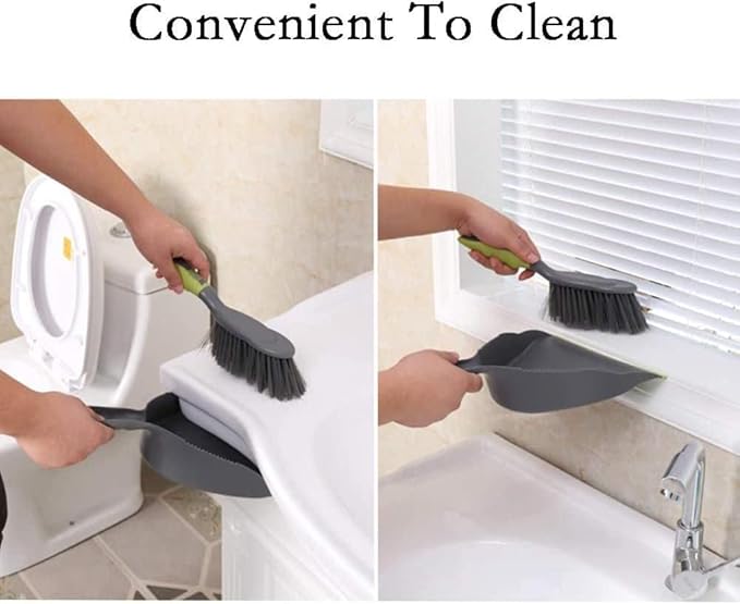 Dust pan Broom Dustpan Brush - Dust Pans with Brush, Hand Broom and Dustpan Set, Dustpan and Brush Set, Handheld Broom and Dustpan Set, Dustpan are Used to Clean, Floors, Tables, Animal Cages (3pcs)