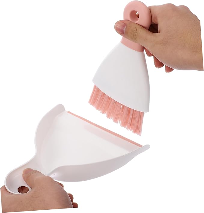 minkissy 2pcs Guinea Pig Accessories Cleaning Set Cage Broom Dustpan Nest Cleaning Tools Portable Household Supplies Random Color