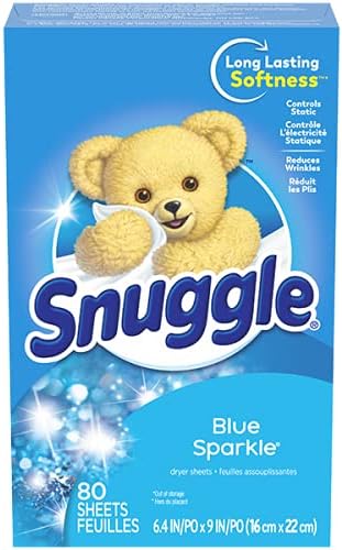Snuggle Fabric Softener Dryer Sheets, Blue Sparkle, 80 Count