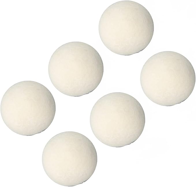 ZJchao 6 Pack Wool Dryer Balls for Laundry High Density Wool Drying Balls Reduce Static Cling Shorten Drying Time Reusable with Softener Alternative for Clothes Baby Delicates (5cm)