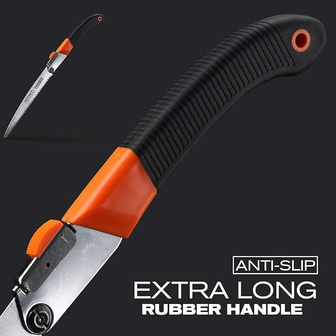 REXBETI Folding Saw, Heavy Duty 11 Inch Extra Long Blade Hand Saws for Wood Camping, Dry Wood Pruning Saws With Hard Teeth, Quality SK-5 Steel, Gifts for men