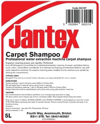 JANTEX GG187 Carpet Shampoo, 5 L