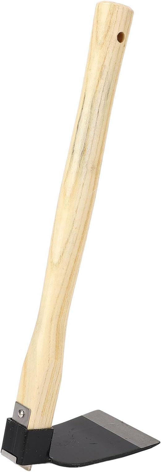 Acouto Garden Weeding Hoe Hoe Ergonomic Wooden Handle Carbon Steel Lightweight Garden Weeding Home Heavy Duty, Lawn & GardenGardening & Lawn Care/ToolsHoes