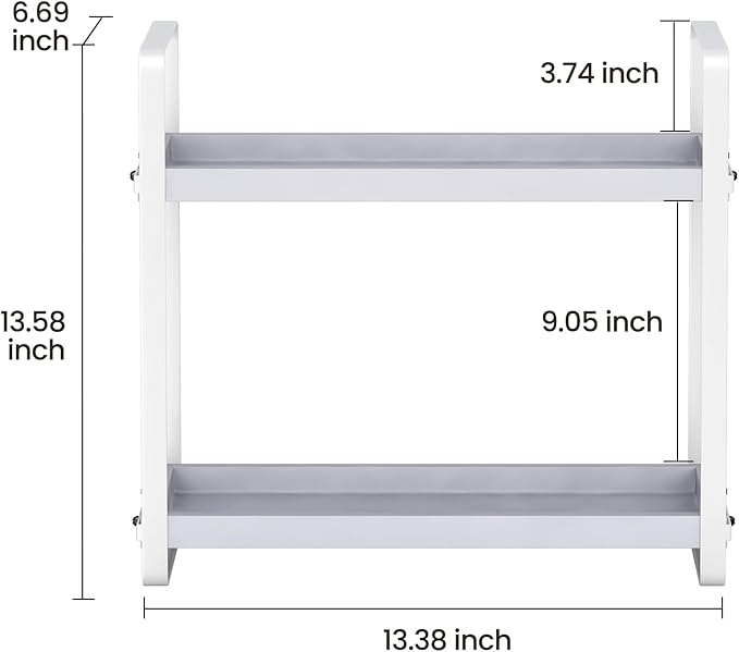 HNRLOY Bathroom Counter Organizer,Bathroom Countertop Organizer,Counter Shelf,Countertop Storage,Organization and Storage,Makeup Shelf,Sink Caddy(Grey 2 Tier)