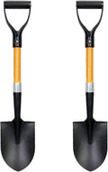 Ashman Round Shovel (Medium) – (2 Pack) – 27 Inches in Length, Durable Handle, Round Shovel with Comfortable Grip with a Sturdy Blade, Multipurpose Premium Round Point Blade Shovel.