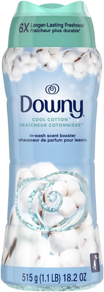 Downy Cool Cotton In-Wash Laundry Scent Booster Beads, 18.2 oz, laundry scent beads, Long-lasting Freshness