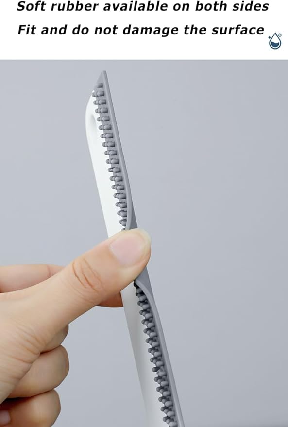 All-Purpose Mini Soft Rubber Window Squeegee Window Scrubber Scraper Glass Cleaning Squeegee Tool for Glass,Shower Door,Mirrors,Bathroom,Kitchen Countertops,Car Windshield (2)