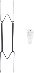 Bilillo Plate Hangers for The Wall, Suitable for 10''-14'' Decorative Plate,Invisible Heavy Duty Wire Plate Holder with Wall Hooks, Plate Hangers for Displaying Plates, Platter, Dish (Black)
