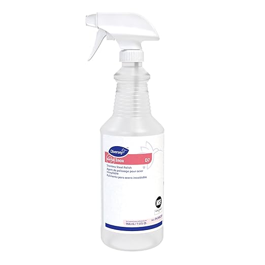 Diversey 94368259 SUMA INOX Stainless Steel Polish, Cleans Appliances, Brass, Copper & Polishes Metals, Ready-to-Use Spray, 32-Ounce