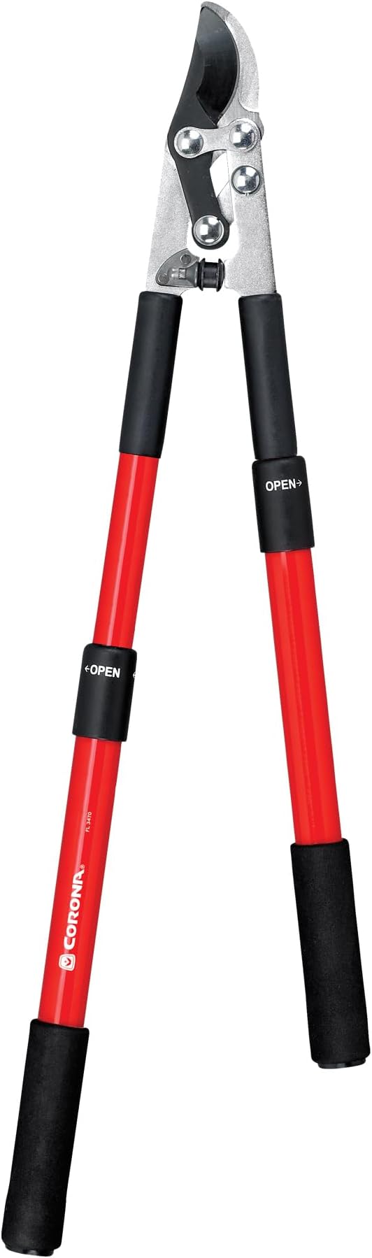 Corona FL 3470 Compound Action Bypass Lopper with Extendable Handles, 1-1/2" Cut, 21" to 33" Length