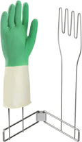 KORRTFID Kitchen Glove Holder,Stainless Steel Glove Rack,Kitchen Vertical Glove Support Multi-Purpose Glove Drain Rack,Collapsible Glove Drying Stand,Rubber Glove Drying Rack,Mitten Rack(Large)