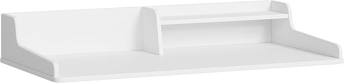 Washer Dryer Countertop Laundry Wood 2 Tier Shelves Topper with Edge, 54" W x 26.7" D Cover Guard Organizer for Washer and Dryer Laundry Hamper Counter Storage Organization White Wood