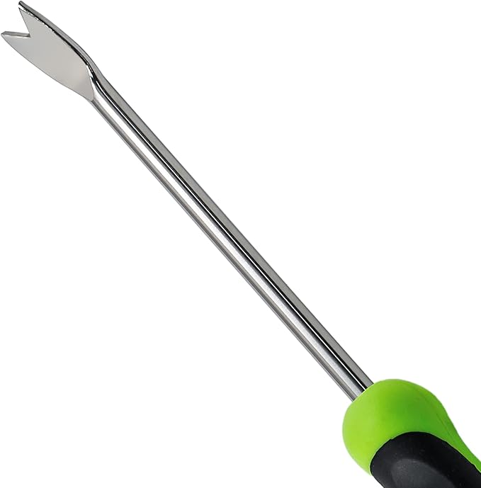 Dandelion Weeder Puller Tool with Soft Handle, Stainless Steel Garden Weed Remover Tool Weed Puller Tool Garden Weeder for Lawn Farmland Transplant Gardening Plant Tool