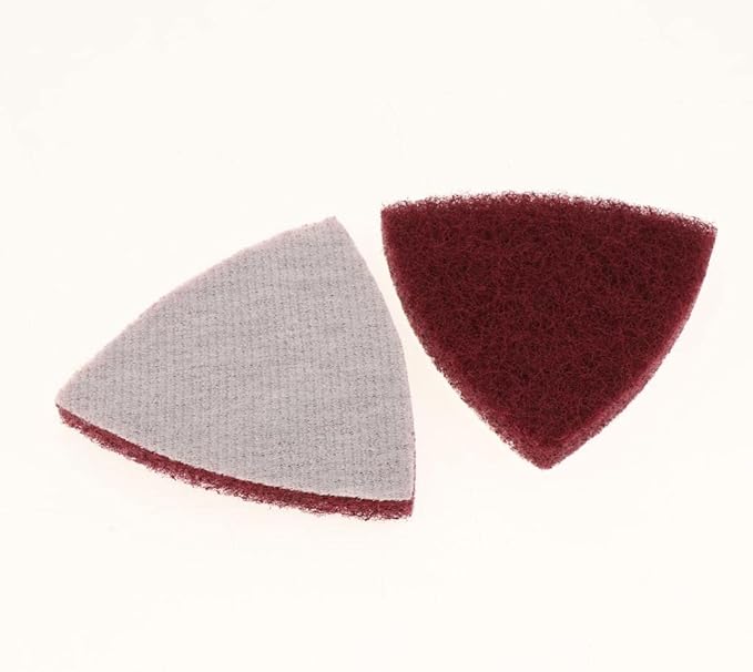 10Pcs Triangle Nylon Fiber Cleaning Pads for Scouring, Heavy Duty Reusable Non-Scratch Scrubbers for Kitchen, Stovetop, Dish Cleaning- 400 Medium