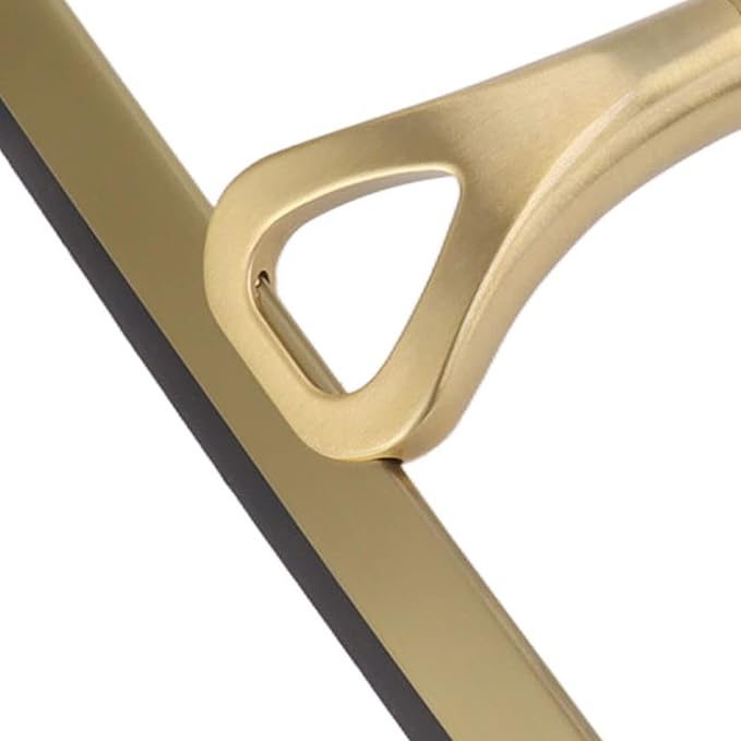 8.9x8.7inch Gold Stainless Steel Shower Squeegee Window Squeegee with Hanging Hook - Glass Wiper Squeegeer Cleaning Tool for Clean Ceramic Tile,Shower Door, Mirror,Window,Car Glass,Table Top