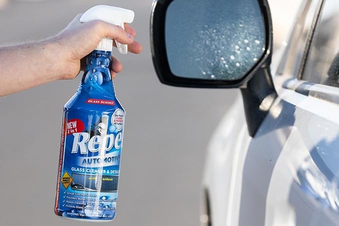 Repel Auto Glass Cleaner, Streak-Free with Protective Nano Barrier. Minerals, & Grime. Makes Glass Self-Cleaning. Safe & Non-Toxic - 32 oz