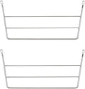 Rev-A-Shelf Under Sink Towel Holder for Kitchen/Bathroom Cabinets, Door Mount Wire Dish Rag Rack Hanger, Holds 3 Folded Wipe, 2 Pack, Chrome, 563-32 C