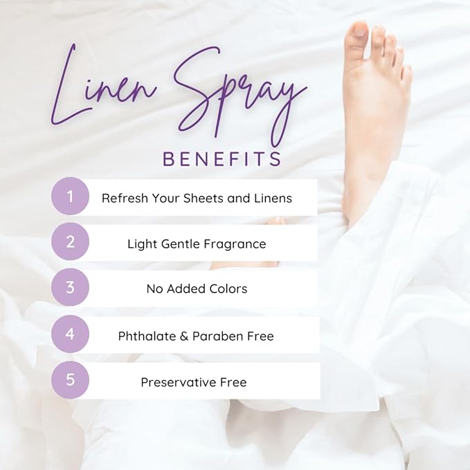 Chamomile Linen Spray (Double Strength), 16 ounces - Eclectic Lady Sheet and Linen Spray - No Artificial Colors, Parabens, or Preservatives - Long-Lasting Scent for Bed, Fabric & Pillow