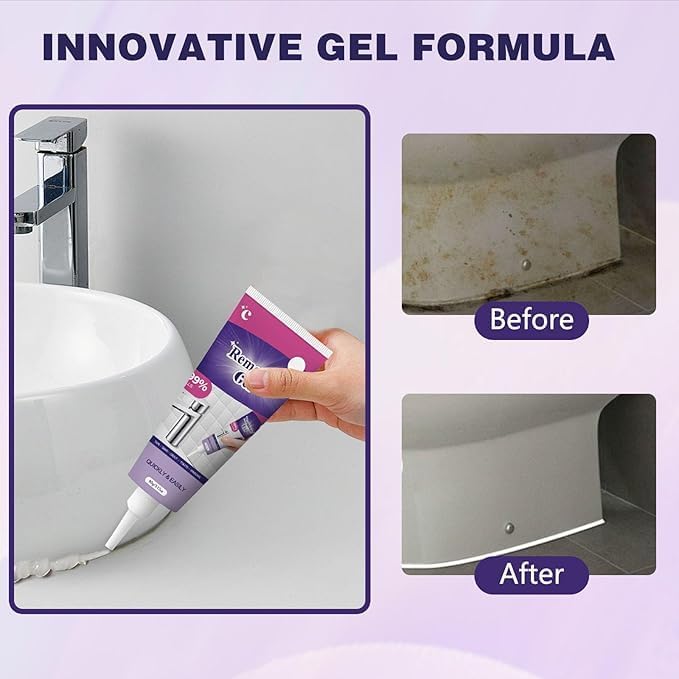Household cleaning gel, removes dirt and odors, suitable for bathroom and kitchen tile grout, strong penetration, safe formula, won't damage surfaces (2-pack) (1)
